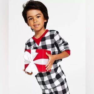 FAMILY PAJAMAS Kid's Lightweight Thermal Waffle Buffalo Check PJ 1pc XL